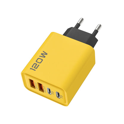 Total 120W 4 Port USB Type C Charger Fast Charging Data Cable USB Phone Charger Adapter for Samsung IPhone Xiaomi Wall Charger