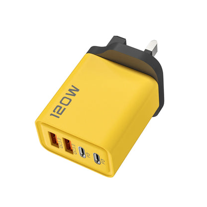 Total 120W 4 Port USB Type C Charger Fast Charging Data Cable USB Phone Charger Adapter for Samsung IPhone Xiaomi Wall Charger