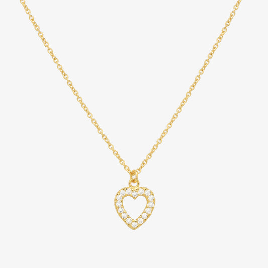 Cubic heart pendant necklace-0